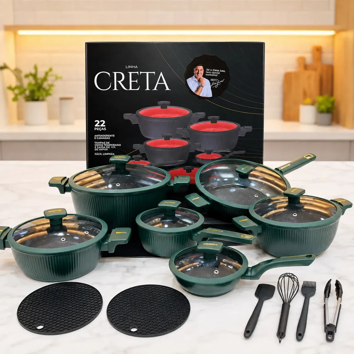 Casa Lar Gourmet Premium - CRETA KIT 22 PRETO